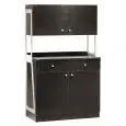 Waiter's station - Mod ML3212SSP - Veneered structure - N 2 cupboards - N 2 drawers + N 2 wall cupboards - Dimensions cm L 92 x D 48 x h 153