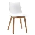 CHAIR NATURAL ZEBRA ANTISHOCK - MOD. 2805 - POLYCARBONATE BODY TRASPARENTE - NATURAL BEECH FRAME - FOR INDOOR USE - DISMANTLED - DIM. cm L 46 x D 52 x H 81 - EC STANDARDS
