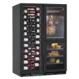 Refrigerated display cabinet for wine, cured meats and cheeses with capacity Lt 840 and temperature range +2 to +20 °C and (2x) 0 to +20 °C Klimaitalia NORCIA 360 3T