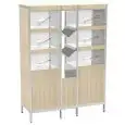 SELF SERVICE PANE DISPLAY - Mod. PANINO GOLF - PICK UP WITH PADDLE - N. 6 COMPARTMENTS - DIMENSIONS cm L 125 x D 50 x 170 h