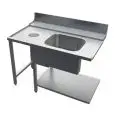 LOADING TABLE WITH SINK AND HOLE FOR DOOR-TYPE DISHWASHERS - MOD. PLVF - LEFT/RIGHT - For dishwashers mod. X110E, X120E, X150E and SM110TH, SM120TH, SM150TH