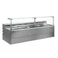Neutral food counter (without unit and without evaporator) - Mod PORTHOS - Display surface depth: 88 cm