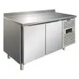 REFRIGERATED TABLE WITH UPSTAND - AISI 304 STAINLESS STEEL - PASTRY-SPECIFIC - VENTILATED COOLING - Mod PXF2200TN - N 2 DOORS - CAPACITY Lt 428 - TEMPERATURE +2°/+8°C - Dim cm L 151 x D 80 x h 96