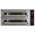 DIGITAL ELECTRIC PIZZA OVEN - Model SILAR 12L D - No. 2 chambers - Refractory floor or Fully refractory chamber - Chamber dimensions: cm L 105 x D 70 x 15 h - No. of pizzas 6 + 6 (Ø cm 30/34) - Power 18.00 kW - CE standard