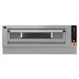 ROTATING PIZZA OVEN - ELECTRIC - DIGITAL - Mod RZ ROTANTE - Single deck - Rotating firebrick oven base - Chamber dimensions L 100 x D 100 x H 10 cm - Capacity: no 7 pizzas size Ø 30cm or no 6 pizzas size Ø 34cm  or no 3 pizzas size Ø 45cm