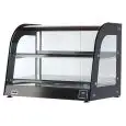 COUNTERTOP HEATED DISPLAY - MOD. TBVC - CURVED GLASS - STAINLESS STEEL FRAME - TEMPERATURE °C +30 /+ 90  - THERMOSTATIC TEMPERATURE CONTROL - LIGHTING -  SINGLE PHASE 240V - EC STANDARDS