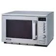 Stainless steel microwave oven with mechanical controls - Mod R23AM - Cooking chamber capacity 20 lt - Power output W 1900 - Power supply 230V single-phase