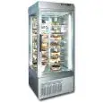 PANORAMIC REFRIGERATED PATISSERIE DISPLAY - MOD. TEK/2 - ANODIZED ALUMIIUM EXTERIOR - LOW-E GLASS - TEMPERATURE °C -5/+10 - SINGLE PHASE SUPPLY - POWER W 420 - VENTILATED COOLING - REFRIGERANT GAS R507 - AUTO DEFROST