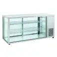 Refrigerated countertop display - Mod RC 980 - Temperature 0º/+12ºC - 2 shelves - Rear sliding doors - Dimensions cm L 144 x D 52,4 x h 73,5