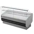 REFRIGERATED SERVE-OVER COUNTER - MOD MARINA VD - SEMI-VENTILATED COOLING - FLAT GLASS FRONT - LAMINATE WORK TOP - NON-TOXIC PAINTED LAMINATE INTERIOR - TEMP. RANGE °C +3/+5 - NON MULTIPLEXIBLE - EC standards - DISPLAY DECK DEPTH: 55 cm