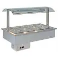 HOT BAIN MARIE DROP-IN WELL DISPLAY FOR GN PANS - MOD. SAMBA BM - GASTRONOMY-SPECIFIC - TEMPERATURE °C +30/+90 - COMPATIBLE PANS: GN 1/4, 1/3, 1/2, 2/3, 1/1, 2/1 - ONLY cm 15 HEIGHT