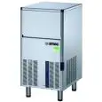 HOLLOW CUBE ICE MAKER - Mod SEI50 - CONTAINER CAPACITY Kg 17 - PRODUCTION WITH AIR-COOLED MOTOR UP TO kg 50/24 h - PRODUCTION WITH WATER-COOLED MOTOR UP TO kg 49/24 h - Dimensions cm L 48,6 x D 57,5 x 72,1/81,3 H