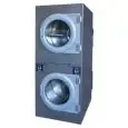 OVERLAPPING ROTARY DRYER - MOD. FET 16 TW - STAINLESS STEEL BASKET - ELECTRIC OR GAS HEATING - BASKET ROTATION REVERSAL - 5 WORK PROGRAMS - CUSTOMER-PROGRAMMABLE COMPUTER - CAPACITY KG 16 + 16 - BASKET SPEED 15-16 RPM - DIGITAL PROGRAMMING - DIMENSIONS cm