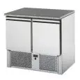 REFRIGERATED SALADETTE AND COUNTER - Mod. SLV02GR - VENTILATED COOLING - GASTRONORM 1/1 (cm 53x32,5) - GRANITE COUNTERTOP - N. 2 REFRIGERATED DOORS - TEMPERATURE +4°/+6°C - Dimensions cm L 90,4 x D 70 x H 87 - EC standards