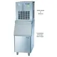 ICE MAKER CUBES NUGGET - Code SON 300 - PRODUCTION WITH AIR MOTOR UP TO kg 270/24 h - PRODUCTION WITH WATER MOTOR UP TO kg 270/24 h - Dim. cm W 53,8 x D 66,3 x H 64,5/69,5