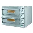 ELECTRIC PIZZA OVEN - Mod. FEP 66 BIG/L - Twin deck oven - Firebrick oven base or firebrick oven top and base - Chamber dimensions cm L 108 x D 72 x h 14 - N. Pizzas 6 + 6 (Ø cm 36) - Power 18 Kw - EC standards