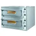 ELECTRIC PIZZA OVEN - Mod. STOP 44 - Twin deck oven - Firebrick oven base - Chamber dimensions cm L 66 x D 66 x h 14 - N. Pizzas 4+4 (Ø cm 33) - Power 9.4 Kw - EC standards