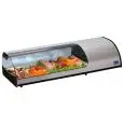 REFRIGERATED COUNTERTOP DISPLAY - SERIES: SUSHIPI - STAINLESS STEEL FRAME - TEMPERATURE °C +1/+5 - SINGLE PHASE - STATIC COOLING - CURVED GLASS - LIGHTING - INTEGRAL MOTOR