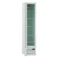 UPRIGHT FRIDGE - WHITE PAINTED STEEL - FOR BEVERAGES - STATIC-COOLED WITH FAN - Mod. ESP COOLER - CAPACITY Lt 164 - N. 1 GLASS DOOR - TEMPERATURE 0/+10°C - DIM. cm L 39 x D 47,5 x H 188 - CE approved