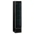 UPRIGHT FRIDGE - BLACK PAINTED STEEL - FOR BEVERAGES - STATIC-COOLED WITH FAN - Mod. ESP COOLER - CAPACITY Lt 164 - N. 1 GLASS DOOR - TEMPERATURE 0/+10°C - DIM. cm L 39 x D 47,5 x H 188 - CE approved
