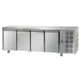 REFRIGERATED COUNTER - STAINLESS STEEL AISI 304 - FOR BAKERIES - TRAYS cm 60x40 - VENTILATED COOLING - Mod. UQ04M - N. 4 DOORS - TEMPERATURE 0°/+10°C - Dimensions cm. L 270 x D 80 x H 85/92 - EC standards