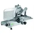 VERTICAL SLICER - Mod V350S - Suitable for cold cuts - Stainless steel blade ø 350 - Cutting capacity mm L 310 x D 240 - Fixed blade sharpener - Single-phase power supply 230V/1/50Hz