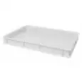 POLYETHYLENE PASTA AND PIZZA DOUGH CONTAINER - CAPACITY LT 13 - EXTERNAL DIMENSIONS cm L 60 x D 40 x 7 H - INTERNAL DIMENSIONS cm L 57 x D 37 x 6 H - WEIGHT Kg 1,3