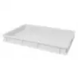 POLYETHYLENE PASTA AND PIZZA DOUGH CONTAINER - CAPACITY LT 13 - EXTERNAL DIMENSIONS cm L 60 x D 40 x 7 H - INTERNAL DIMENSIONS cm L 57 x D 37 x 6 H - WEIGHT Kg 1,3