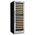 REFRIGERATED WINE DISPLAY - MOD. G-VI180D - Ventilated - Temperature +5°/+12°C / +12°/+20°C - 1 glass door - Black painted sheet metal structure - Gross capacity Lt. 379 - Power W 160 - Power supply 220-240V/1/50Hz - Dimensions cm L 71 x D 59,5 x H 172