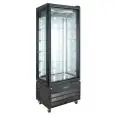 Vertical refrigerated display in ventilated steel with positive temperature and 340 L capacity Klimaitalia VICTORIA 65 NFP BLACK