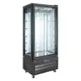 Vertical refrigerated display in ventilated steel with positive temperature and 450 L capacity Klimaitalia VICTORIA 85 NFP BLACK