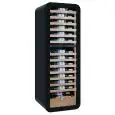 Wine display cooler with capacity Lt 268 and temperature range from +2 to +12 °C and from +12 to +20 °C Klimaitalia VINARIUS 62 BLACK