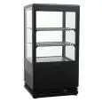 REFRIGERATED DISPLAY CASE - Mod. VRN 58 NERA - N. 2 adjustable shelves - Temperature 0/+12 °C - Capacity 58L - Ventilated cooling - Power W 180 - Single phase - Dimensions cm L 42,5 x D 38 x 81 h - CE approved