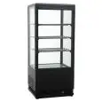 REFRIGERATED DISPLAY CASE - Mod. VRN 78 NERA - N. 3 adjustable shelves - Temperature 0/+12 °C - Capacity 78L - Ventilated cooling - Power W 180 - Single phase - Dimensions cm L 42,5 x D 38 x 96 h - CE approved