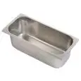 Stainless Steel Ice Cream Pans - Capacity 5,0 liters - Dimensions: L 360 x D 165 x H 120 mm