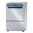 ELECTRONIC STAINLESS STEEL GLASS WASHER - MOD. 25AL - SINGLE PHASE SUPPLY - ELECTRONIC CONTROL SYSTEM - CLEARANCE MAX HEIGHT cm 24 - SQUARE RACK cm 35x35 - CYCLE (sec) 90/120/150/180 - ADJUSTABLE DETERGENT AND RINSE AID DOSER - Total dimensions cm L42 x D