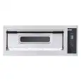 ELECTRIC PIZZA OVEN - DIGITAL CONTROL - Mod. BASIC 4/D CPR - Single deck oven - firebrick oven top and base (sides excluded) - Chamber dimensions cm L 66 x D 66 x 14 h - N. Pizzas 4 (Ø cm 32) - Power 4,7 Kw - CE APPROVED