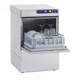 MECHANICAL GLASS WASHER - STAINLESS STEEL - MOD. ES35 - SINGLE PHASE - MAX CLEARANCE cm 25 - SQUARE RACK cm 35x35 - CYCLE (sec) 150 - HYDRAULIC RINSE AID DOSING PUMP - Total dimensions cm L 41 x D 49 x h 65