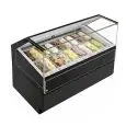 ICE CREAM DISPLAY - NO STORAGE - Mod JOLLY VAD - TALL STRAIGHT GLASS - VENTILATED REFRIGERATION - POWER SUPPLY 230V/50HZ SINGLE-PHASE - WITH BUILT-IN CONDENSER UNIT - HEIGHT 135 cm