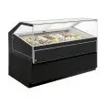 ICE CREAM DISPLAY - NO STORAGE - Mod JOLLY VBD - LOW STRAIGHT GLASS - VENTILATED REFRIGERATION - POWER SUPPLY 230V/50HZ SINGLE-PHASE - WITH BUILT-IN CONDENSER UNIT - HEIGHT 120 cm