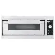 ELECTRIC PIZZA OVEN - MECHANICAL CONTROL - Mod. TRAYS 6 ALTO GLASS - Single deck oven - Firebrick oven base - Chamber dimensions cm L 82 x D 108 x 27 h - Capacity: N. Pizzas 6 (Ø cm 35)/N. 3 trays inserted lengthwise cm 60x40 - Power 10,2 Kw - CE APPROVED