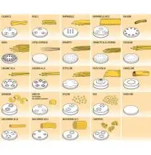 VARIOUS BRASS-BRONZE SHAPED DIES - for pasta machine Mod PF80E LILLY