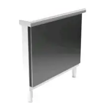 Stainless steel side panels with scotch brite finish