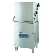 COMMERCIAL GRADE AISI 304 18/10 STAINLESS STEEL DISHWASHER - MOD. B 6 1P - MAX HEIGHT CLEARANCE cm 43 - SQUARE RACK cm 50 x 50 - CYCLE 90" / 180" - Total dimensions cm 69,5 x 76 x 146