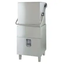 COMMERCIAL GRADE AISI 304 18/10 STAINLESS STEEL DISHWASHER - MOD. 62P/S - THREE PHASE - MAX HEIGHT CLEARANCE cm 43 - SQUARE RACK cm 50 x 50 - CYCLE 60" / 120" - Total dimensions cm 69,5x76x146